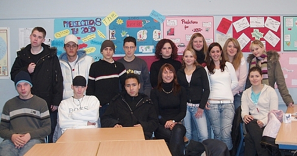 Eine Schulklasse im Klassenraum