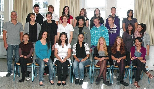 Eine Schulklasse in einem Klassenraum