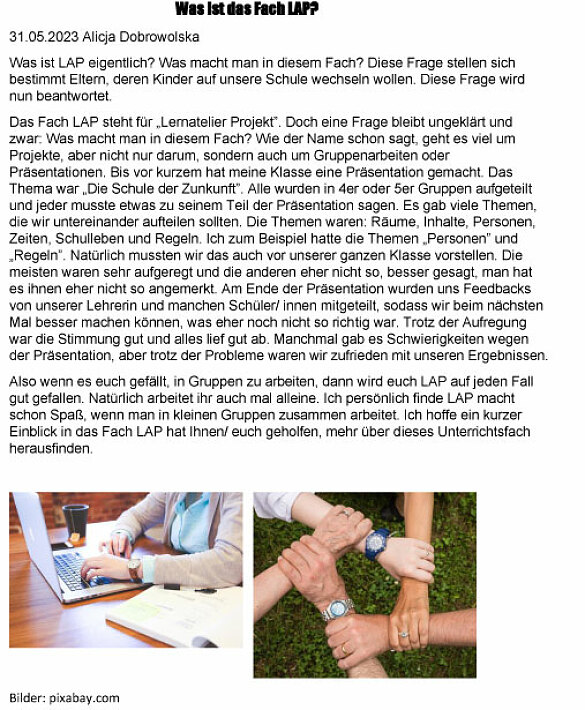 Was ist das Fach LAP?