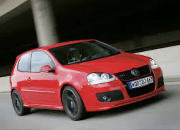 Bild von einem roten VW Golf