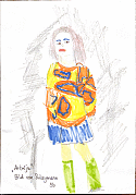 Kinderzeichnung eines Figur aus dem Theaterstück