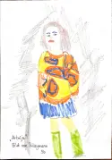 Kinderzeichnung eines Figur aus dem Theaterstück